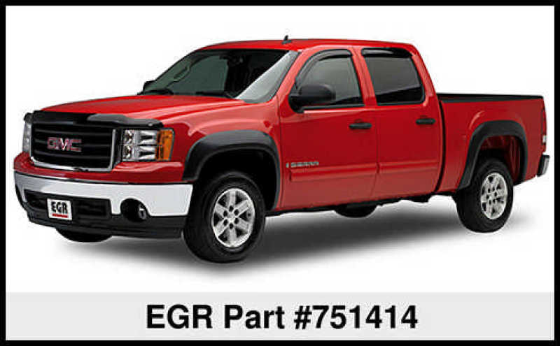 GMC Sierra Fender Flares - Front + Rear - EGR - Rugged Look - Black - `07-`13