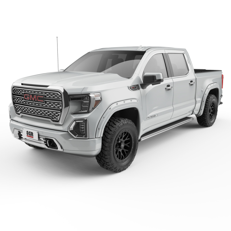 GMC Sierra 1500 Fender Flares - EGR - Traditional Bolt-On Look - White - `19-`23 GMC Sierra 1500 Fender Flares - EGR - Traditional Bolt-On Look - White - `19-`23