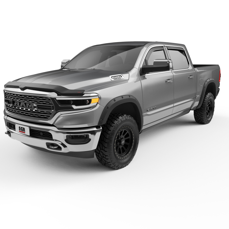 Ram 1500 Fender Flares - Front + Rear - EGR - Bolt-On Style Blackout Series - Matte Black - `19-`25 Ram 1500 Fender Flares - Front + Rear - EGR - Bolt-On Style Blackout Series - Matte Black - `19-`25