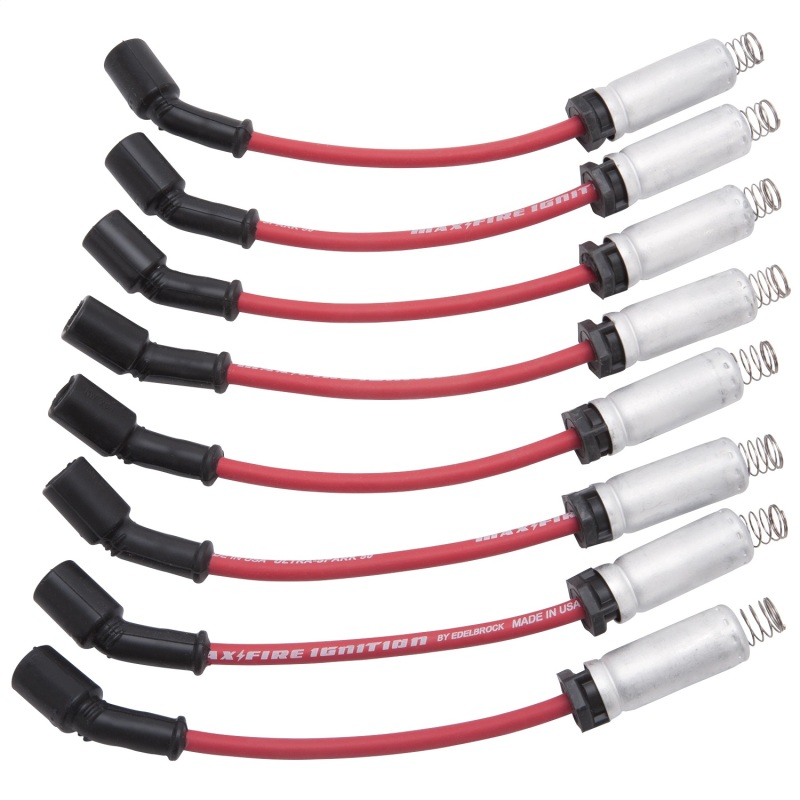 Chevrolet Small-Block Gen III Spark Plug Wire Set - Edelbrock - Max-Fire Ultra-Spark 50 - Red - `99-`15 Chevrolet Small-Block Gen III Spark Plug Wire Set - Edelbrock - Max-Fire Ultra-Spark 50 - Red - `99-`15