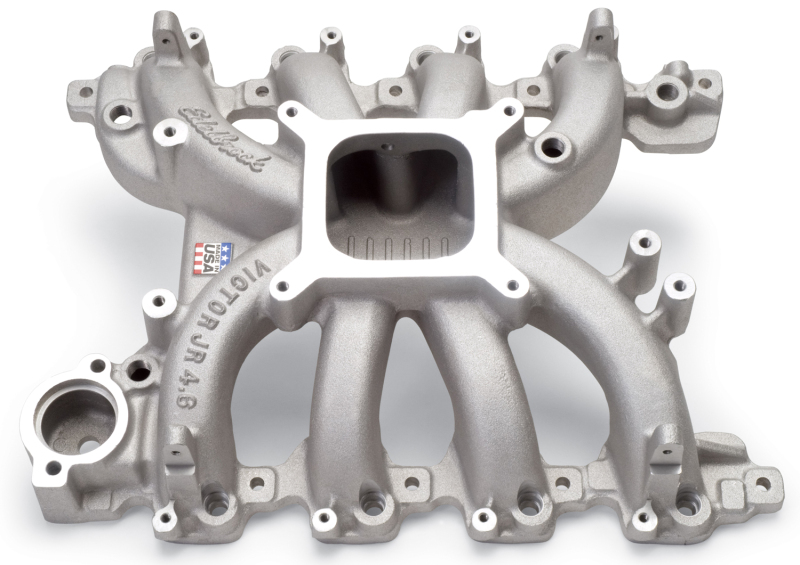 Ford Mustang Intake Manifold - Edelbrock - Victor Jr. Ford EFI - Natural Aluminum - `99-`04