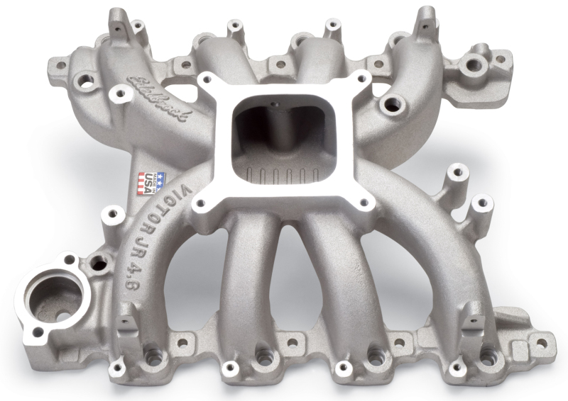Ford Mustang Intake Manifold - Edelbrock - Victor Jr. Ford EFI - Natural Aluminum - `99-`04