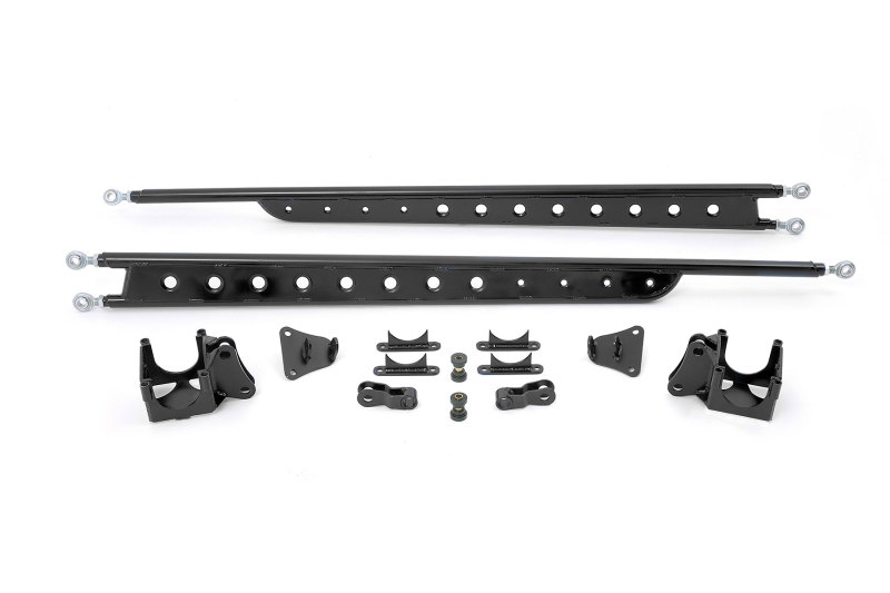 Ford F350 Traction Bars - Rear - Fabtech - Floating Style - Black - `99-`10