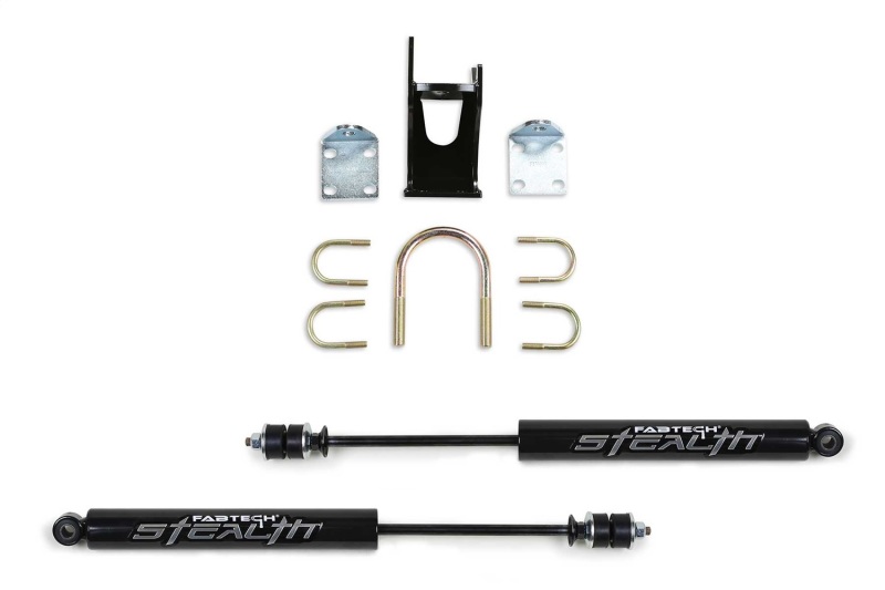 Ford F250 Steering Stabilizer - Fabtech - Dual Stealth, Opposing Style - `05-`21 Ford F250 Steering Stabilizer - Fabtech - Dual Stealth, Opposing Style - `05-`21