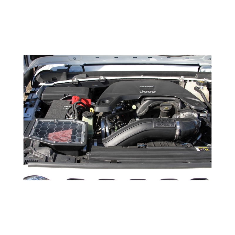 Jeep Wrangler JLU Performance Air Intake - Flowmaster - Delta Force - Black - `18-`26