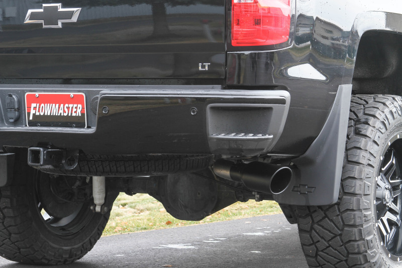 Chevrolet Silverado 1500 Performance Exhaust - Rear - Flowmaster - Cat Back, Flow FX, Single Rear Exit - Black - `14-`18