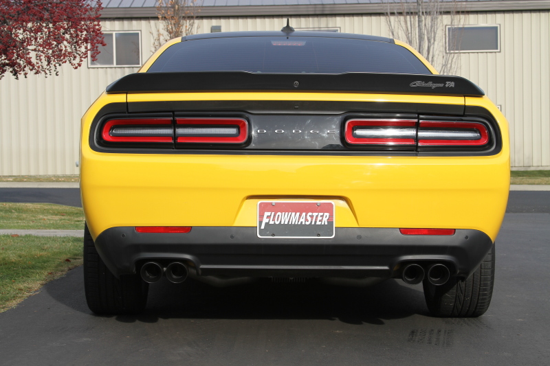 Dodge Challenger T/A Performance Exhaust - Flowmaster - FlowFX Cat-Back, Scavenger X-pipe, Performance Mufflers - Black - `17-`23