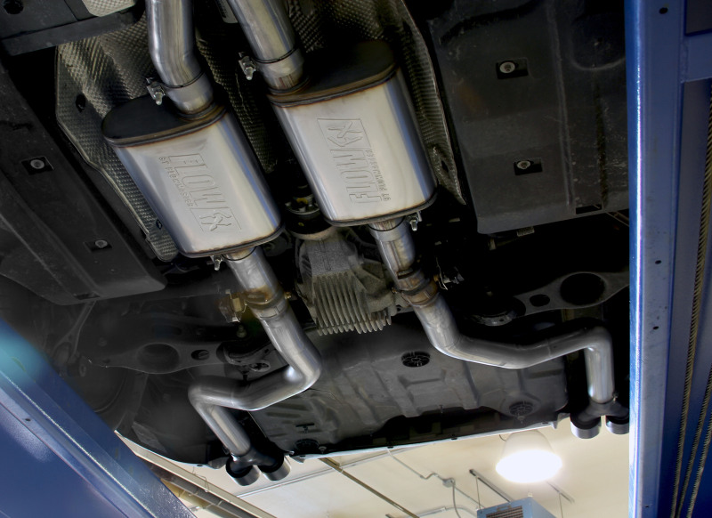 Dodge Challenger Hellcat Performance Exhaust - Rear - Flowmaster - Flow FX Cat-Back + Scavenger Series® X-pipe - Black - `15-`23