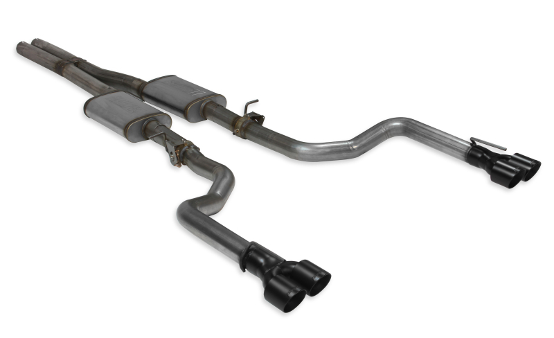 Dodge Challenger SRT392 Performance Exhaust - Rear - Flowmaster - Flow FX Cat-Back + Scavenger Series® X-pipe - Black - `15-`23