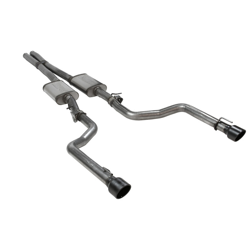 Dodge Charger Performance Exhaust - Rear - Flowmaster - FlowFX Cat-Back with Scavenger X-pipe and Black Ceramic Tips - Black - `15-`23