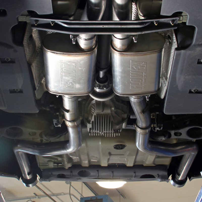 Dodge Charger Performance Exhaust - Rear - Flowmaster - FlowFX Cat-Back with Scavenger X-pipe and Black Ceramic Tips - Black - `15-`23