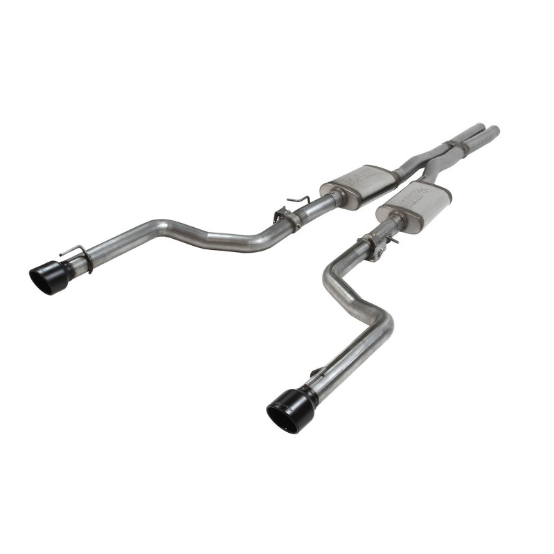 Dodge Charger Performance Exhaust - Rear - Flowmaster - FlowFX Cat-Back with Scavenger X-pipe and Black Ceramic Tips - Black - `15-`23