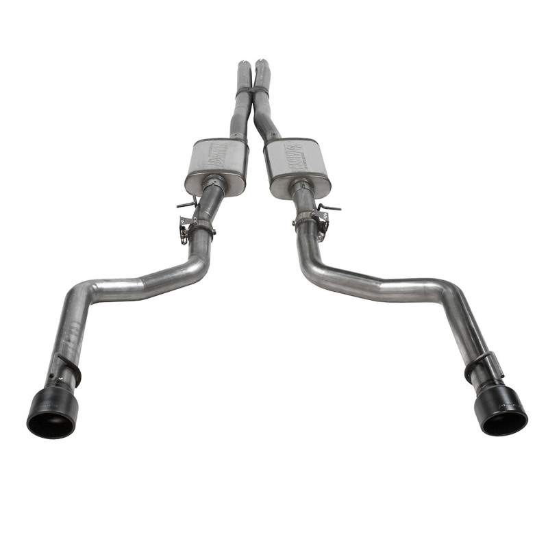Dodge Charger Performance Exhaust - Rear - Flowmaster - FlowFX Cat-Back with Scavenger X-pipe and Black Ceramic Tips - Black - `15-`23