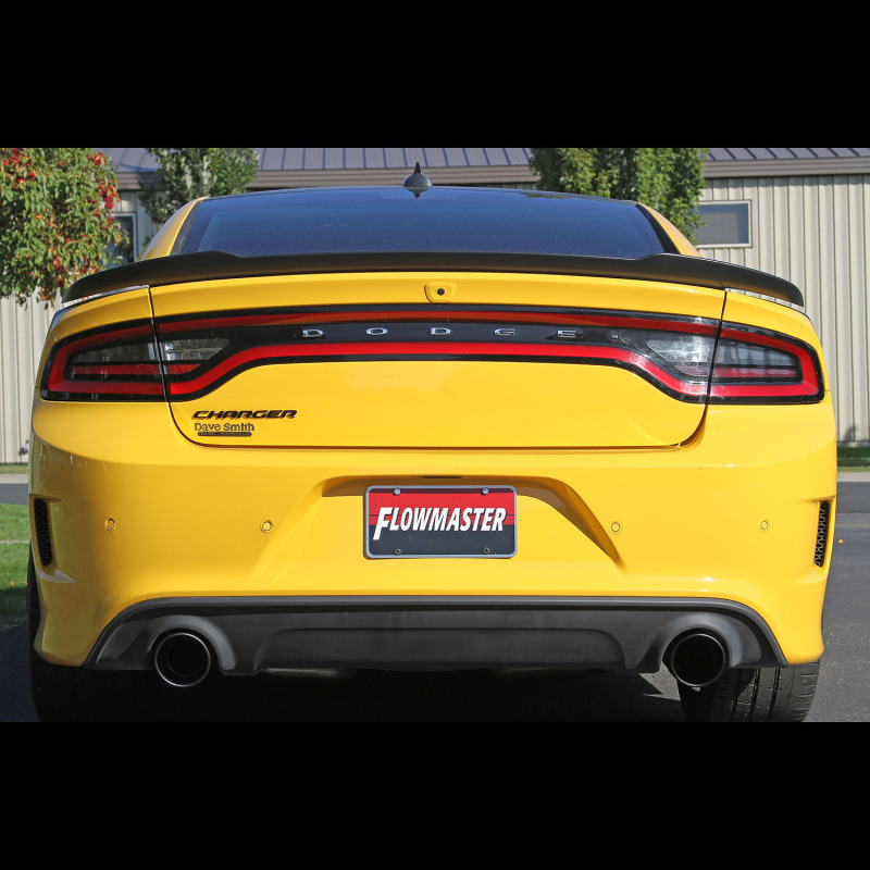 Dodge Charger Performance Exhaust - Rear - Flowmaster - FlowFX Cat-Back with Scavenger X-pipe and Black Ceramic Tips - Black - `15-`23