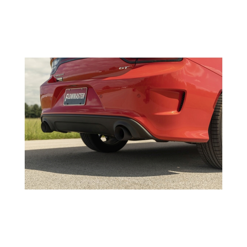 Dodge Charger Enforcer Performance Exhaust - Rear - Flowmaster - Flow FX, Dual Rear Exit, Cat Back - Black - `15-`23