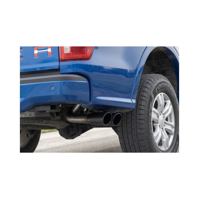 Ford Ranger Performance Exhaust - Rear - Flowmaster - Flow FX Cat-Back, Dual Same Side Exit - Black - `19-`23