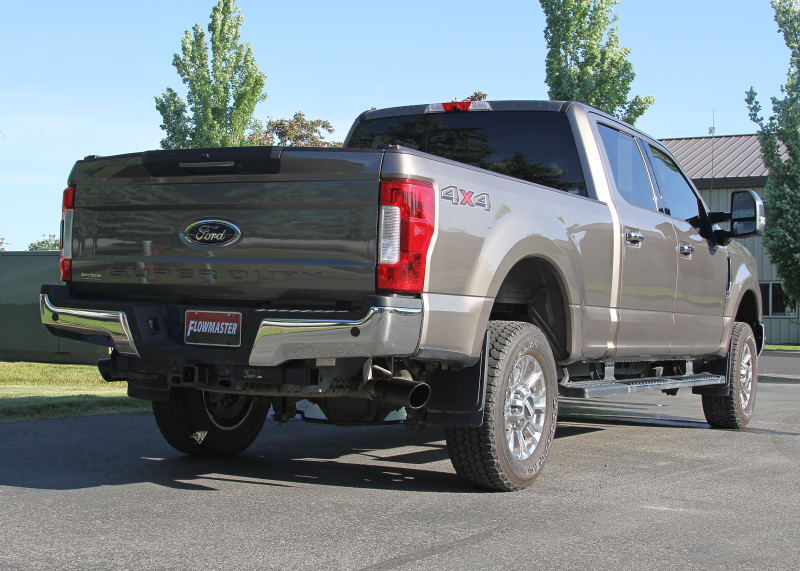 Ford F250 Super Duty Performance Exhaust - Dual Side Exit - Flowmaster - FlowFX Cat Back - Black - `17-`25
