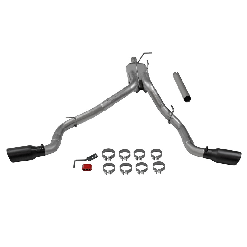 Ford F350 Super Duty Performance Exhaust - Dual Side Exit - Flowmaster - FlowFX Cat Back - Black - `17-`25