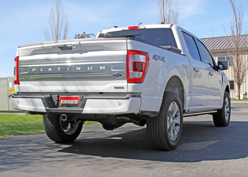 Ford F-150 Performance Exhaust - Flowmaster - Flow FX Cat Back, Single Out Side Exit - Black - `21-`26