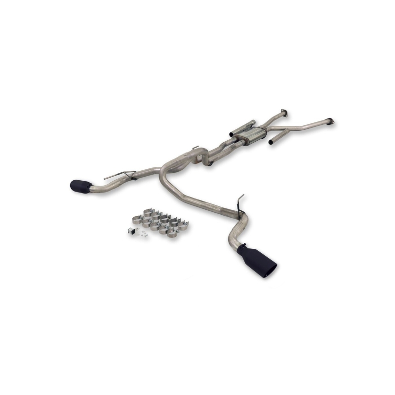 Toyota Tundra Performance Exhaust - Dual Side Exit - Flowmaster - Cat Back, Flow FX, Stainless Steel - Black - `22-`26