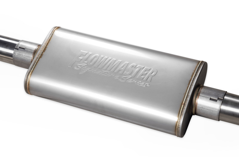 Chevrolet Silverado 1500 Performance Exhaust - Rear - Flowmaster - Cat-Back Signature Series - Black Chrome - `14-`18