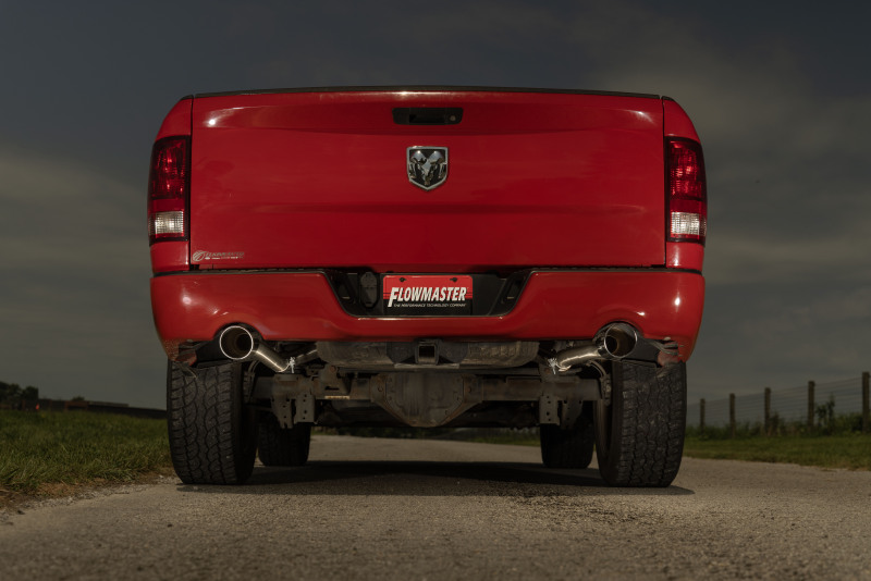 RAM 1500 Performance Exhaust - Rear - Flowmaster - Signature Series Cat-Back - Brushed Stainless Steel - `09-`24