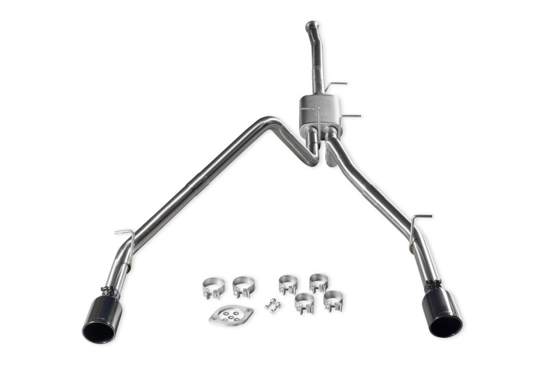 Ram 1500 Performance Exhaust - Rear - Flowmaster - Signature Series Cat Back - Black Chrome - `19-`24