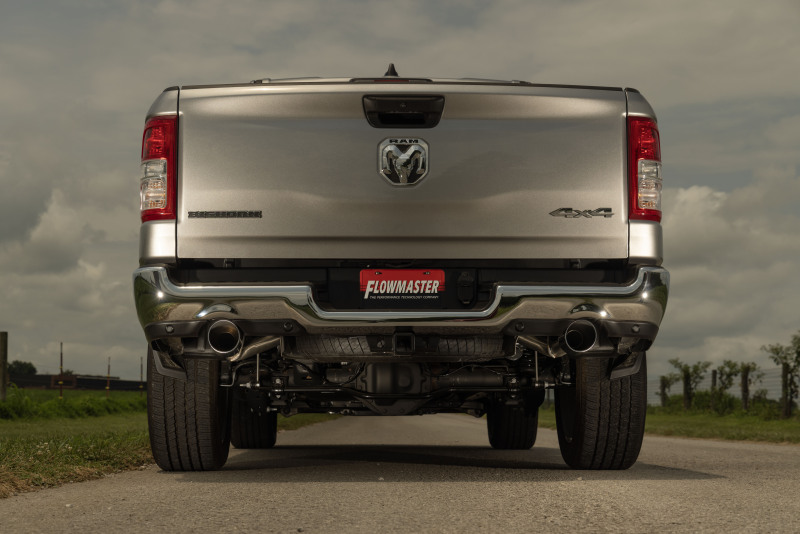 Ram 1500 Performance Exhaust - Rear - Flowmaster - Signature Series Cat Back - Black Chrome - `19-`24