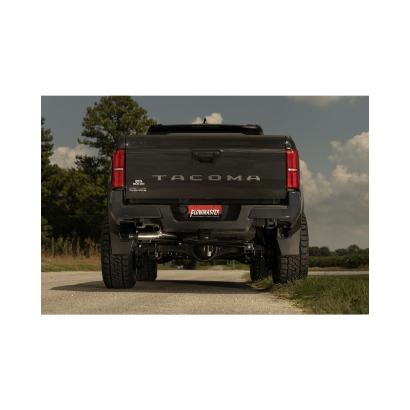 Toyota Tacoma Performance Exhaust - Rear - Flowmaster - Signature Series Cat-Back - Black Chrome - `24-`26