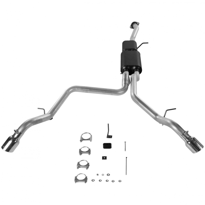 Chevrolet Avalanche Performance Exhaust - Rear - Flowmaster - American Thunder Cat-Back, Dual 4.00-inch Polished 304 Stainless Steel Tips, Super 50 Series Performance Muffler - Polished - `01-`06
