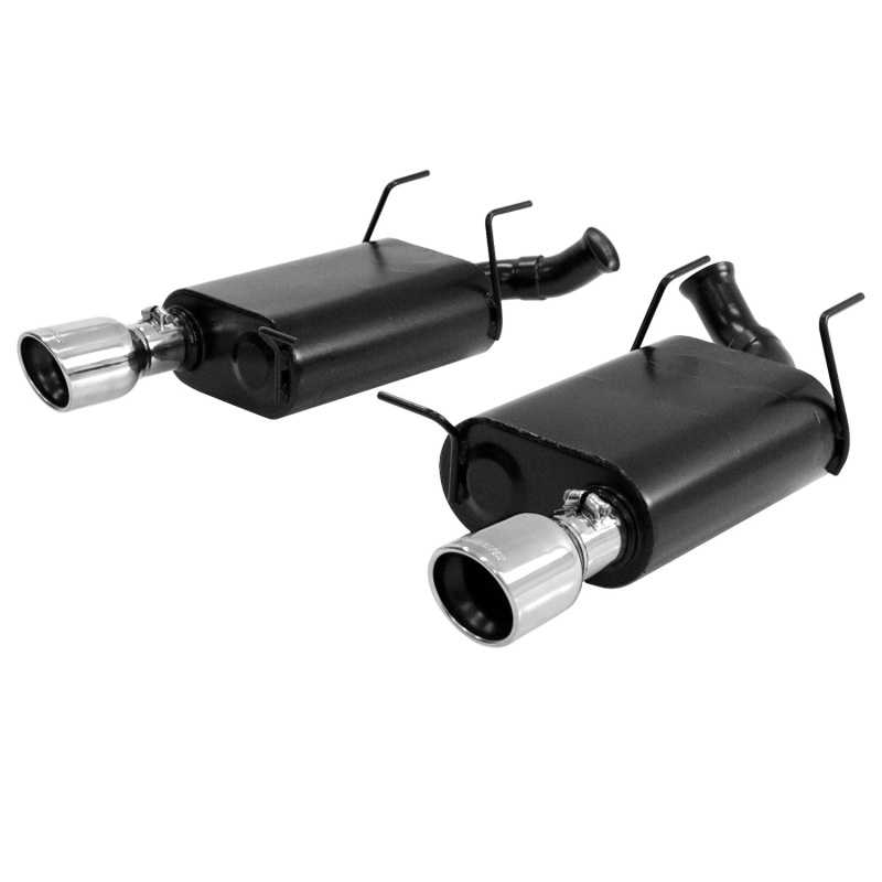 Ford Mustang Performance Exhaust - Rear - Flowmaster - Force II, Axle-Back, 60 Series Mufflers - Polished Stainless Steel - `11-`14