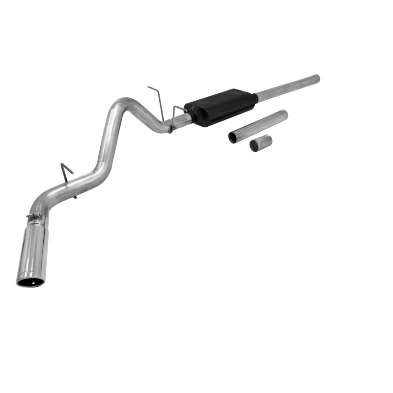 Chevrolet Silverado 1500 Performance Exhaust - Flowmaster - Cat Back, Single Exit, Force II - Polished - `07-`13