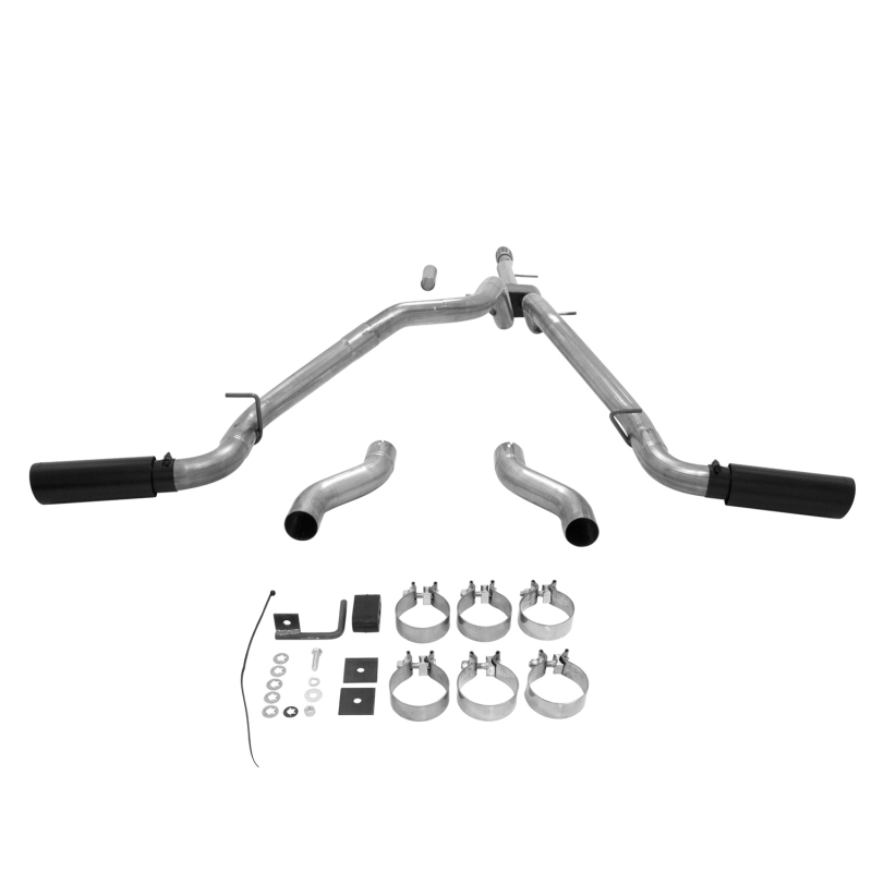 Chevrolet Silverado 1500 Performance Exhaust - Flowmaster - Outlaw Cat-Back, Dual Exit, Super 10 Muffler - Black - `14-`19