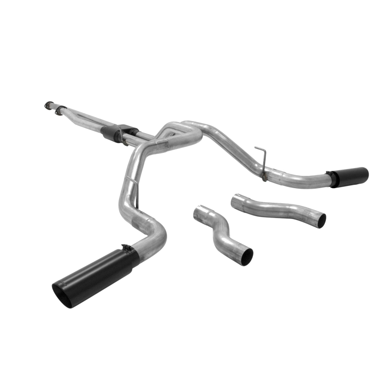 Toyota Tundra Performance Exhaust - Flowmaster - Outlaw Cat-Back, Super 10 Muffler, Dual Tailpipes, 4.00-inch Black Ceramic Coated Tips - Black - `09-`21