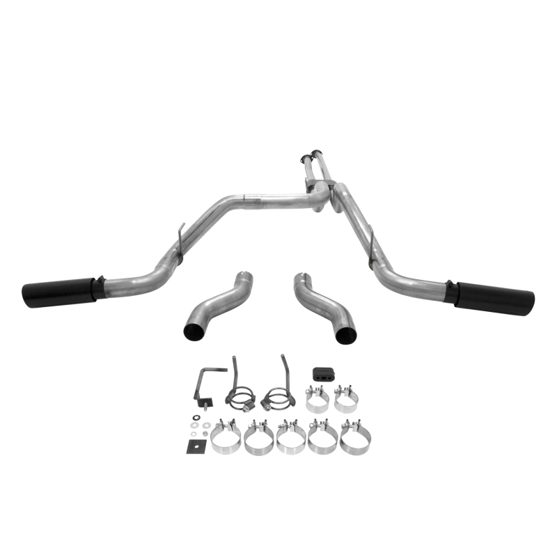 Toyota Tundra Performance Exhaust - Flowmaster - Outlaw Cat-Back, Super 10 Muffler, Dual Tailpipes, 4.00-inch Black Ceramic Coated Tips - Black - `09-`21