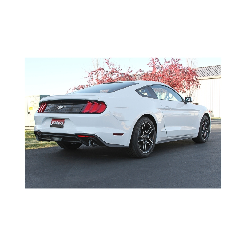 Ford Mustang Performance Exhaust - Rear - Flowmaster - Outlaw Series Axle-Back - Polished Stainless Steel - `15-`23