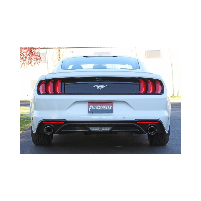 Ford Mustang Performance Exhaust - Rear - Flowmaster - Outlaw Series Axle-Back - Polished Stainless Steel - `15-`23