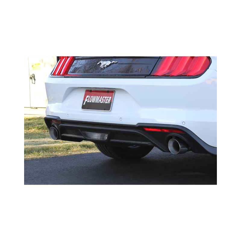Ford Mustang Performance Exhaust - Rear - Flowmaster - Outlaw Series Axle-Back - Polished Stainless Steel - `15-`23