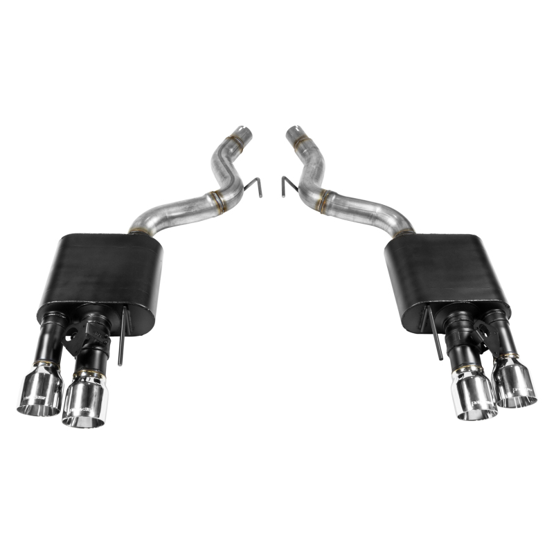 Ford Mustang GT Performance Exhaust - Rear - Flowmaster - American Thunder Axle-Back with Valves - Polished - `18-`23