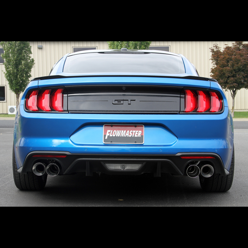 Ford Mustang GT Performance Exhaust - Rear - Flowmaster - American Thunder Axle-Back with Valves - Polished - `18-`23