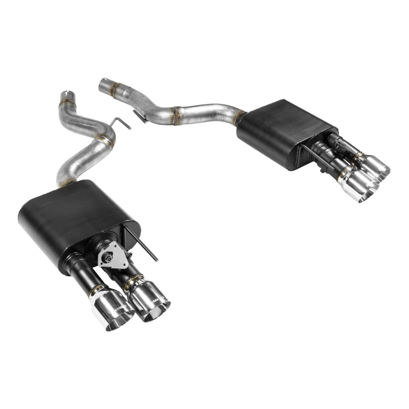 Ford Mustang GT Performance Exhaust - Rear - Flowmaster - American Thunder Axle-Back with Valves - Polished - `18-`23