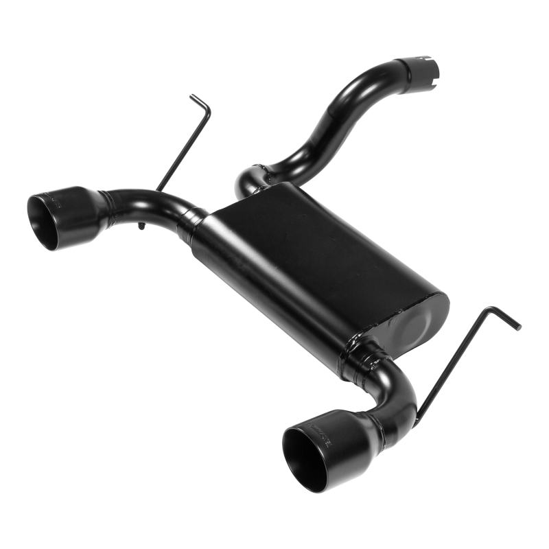 Jeep Wrangler JL Performance Exhaust - Rear - Flowmaster - Force II Dual Out Rear, Stainless Steel 80 Series Muffler - Black - `18-`26