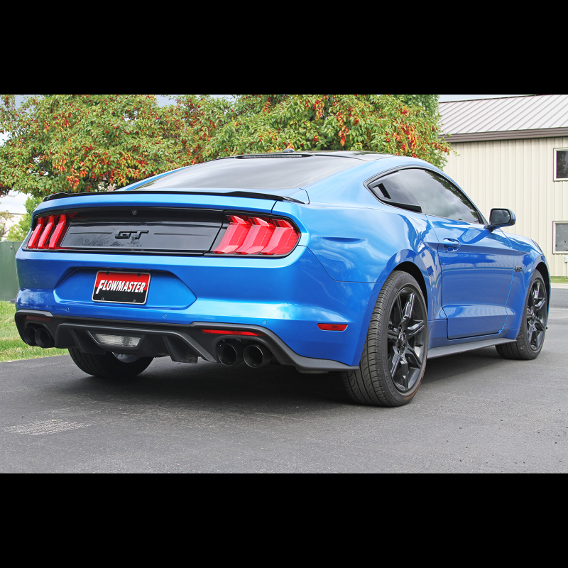 Ford Mustang Performance Exhaust - Flowmaster - Outlaw Series Axle-Back - Black Tips - Black - `18-`23