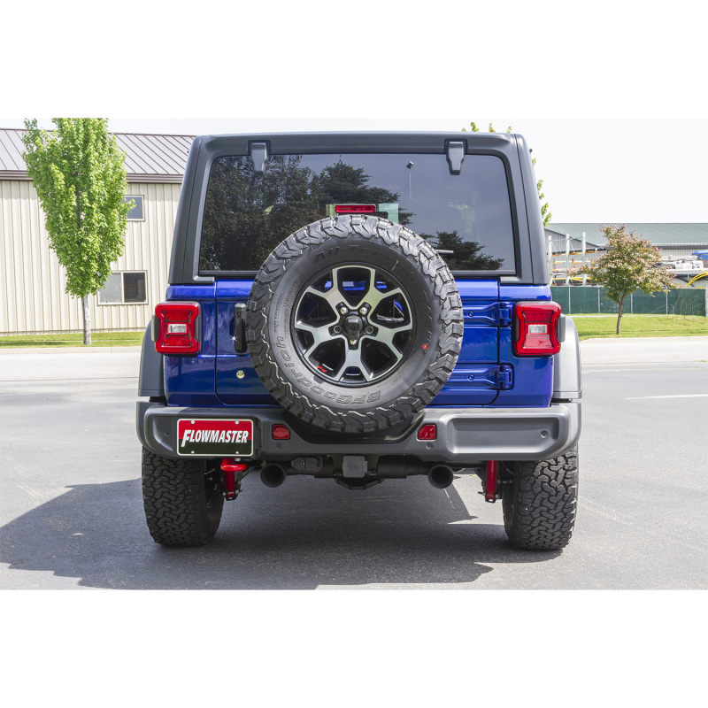 Jeep Wrangler JL Performance Exhaust - Flowmaster - Outlaw Cat-Back - Black - `18-`26