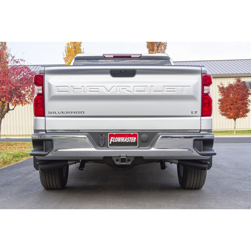 Chevrolet Silverado 1500 Performance Exhaust - Flowmaster - Cat-Back Exhaust, Outlaw, Super 10 Series - Black - `19-`26
