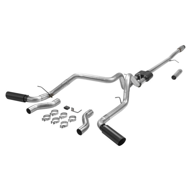 Chevrolet Silverado 1500 Performance Exhaust - Flowmaster - Cat-Back Exhaust, Outlaw, Super 10 Series - Black - `19-`26