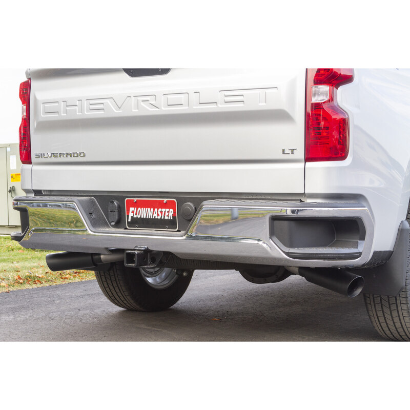 Chevrolet Silverado 1500 Performance Exhaust - Flowmaster - Cat-Back Exhaust, Outlaw, Super 10 Series - Black - `19-`26