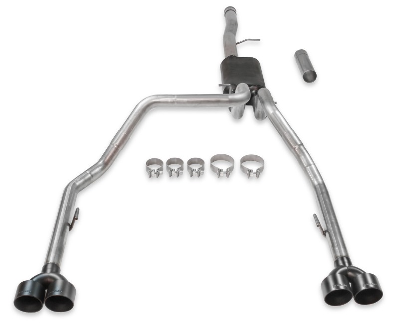 Chevrolet Silverado 1500 Performance Exhaust - Flowmaster - American Thunder Cat-Back, Quad Tips - Black - `19-`23