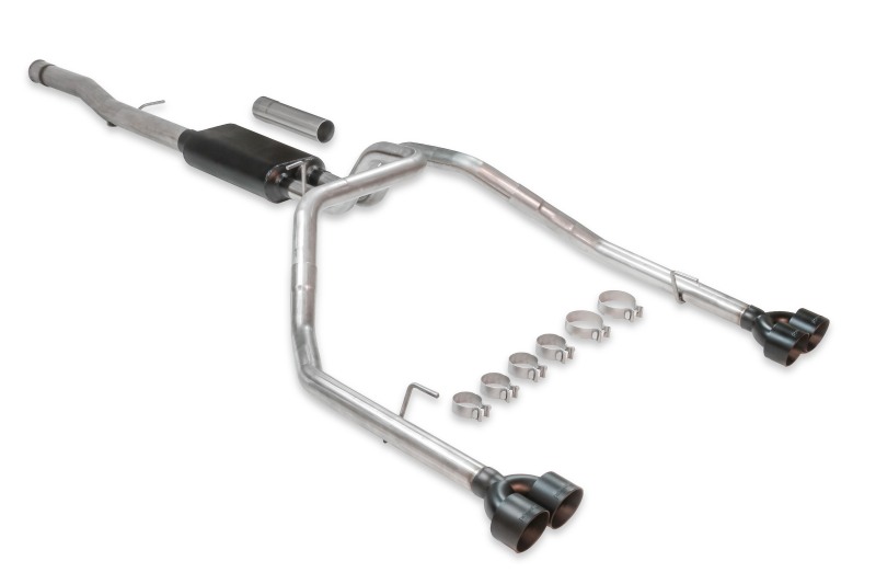 Chevrolet Silverado 1500 Performance Exhaust - Flowmaster - American Thunder Cat-Back, Quad Tips - Black - `19-`23
