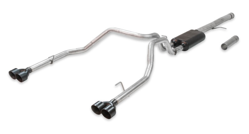 GMC Sierra 1500 Performance Exhaust - Flowmaster - American Thunder Cat-Back, Quad Tips - Black - `19-`23